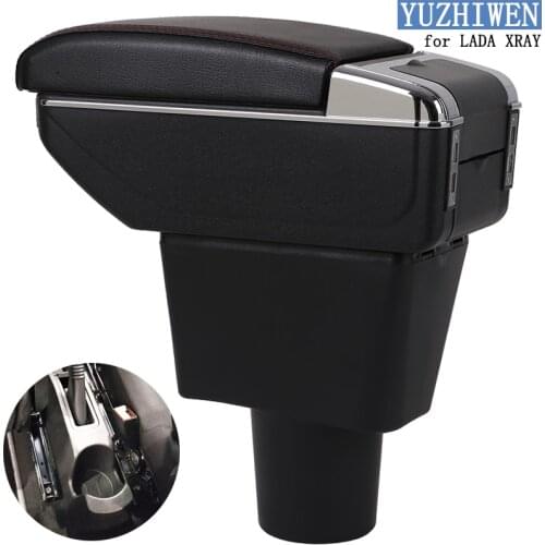 For LADA XRAY Armrest Box XRAY 1 Universal Car Central Armrest Storage Box cup holder ashtray modification accessories