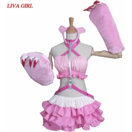 Anime Super Sonic Pink Cosplay Dress Super Sonico Lolita COS Costume