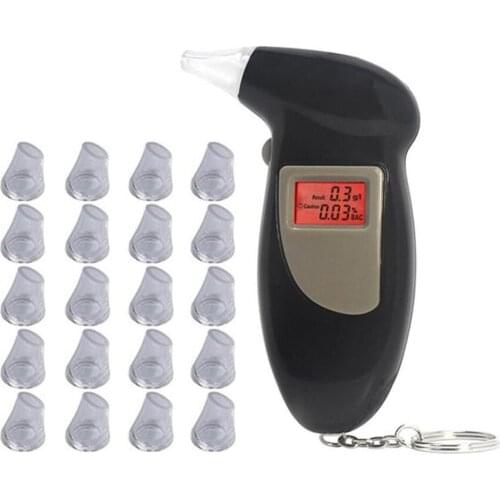Handheld Backlight Digital Alcohol Tester With 30/10 Pcs Mouthpieces Digital Alcohol Tester Analyzer Detector