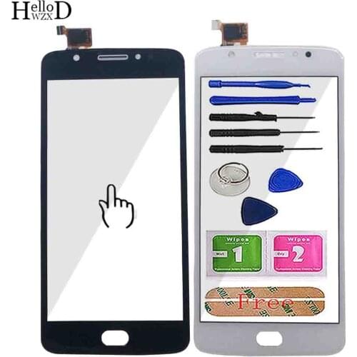 Touch Screen For Motorola Moto E4 XT1762 XT1763 XT1766 XT1767 Touch Screen Digitizer Panel Lens Sensor Front Glass Tools 3M Glue