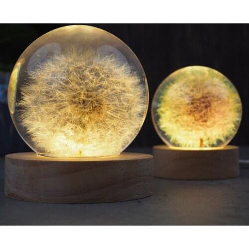 DIY Silicone Epoxy Resin Sphere Mold Crystal Ball Small Mirror Night Mould Round Night Lighting Hand-made USB Plug Lamp Holder