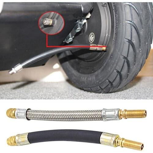 Stainless Steel Extended Nozzle Braided Wheel Tire Tyre Valve Extension Adapter - 150mm XR-Hot