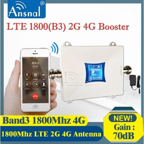 1PCS 1800Mhz 4G Cellular Signal Booster DCS LTE GSM 1800 4G NetWork Mobile Signal Booster gsm Repeater 2g 4g Cellular Amplifier