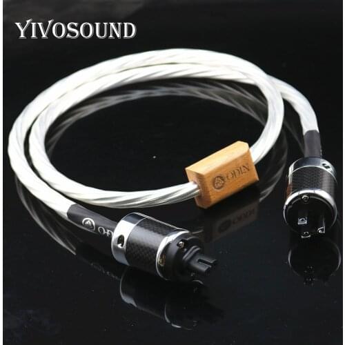 Xssh audio Silver-plated HIFI Power Cable Hi-end Super Power Core with Carbon Fiber Power Plug