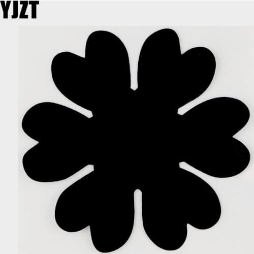 YJZT 10CM×9.7CM Pretty Flower Graphical Vinyl Car Window Stickers Decal Decor 18B-0015