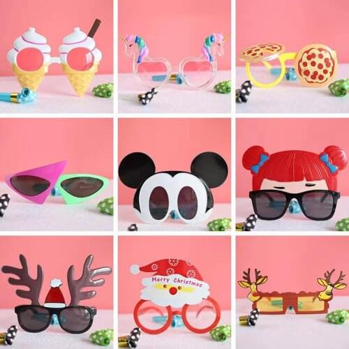 Funny Birthday Party Cake Photo Props Glasses Novelty Fashion Costume Sunglasses Kids Adults Gifts Party Supplies Decorations
