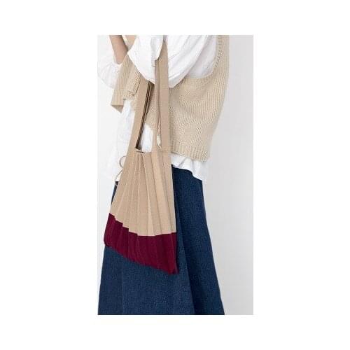 Women knitting Casual Handbags Handmade Woven Tote Bag Female Vintage Stripe Shoulder Messenger Bag Retro Capacity Shopping Bag