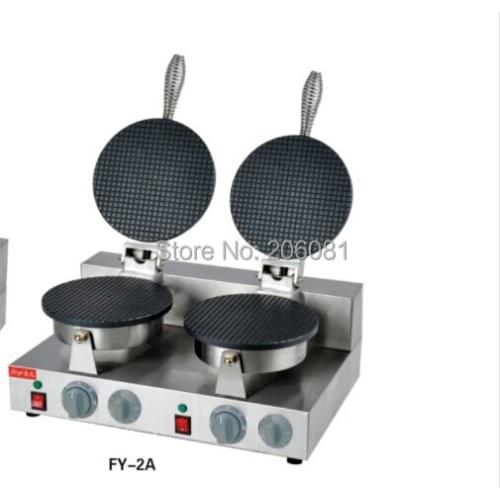 110V Electric Non-stick double Head ice cream waffle cone baker/waffle cake Ice Cream Cone Maker /CONE SHAPE WAFFLE BAKER