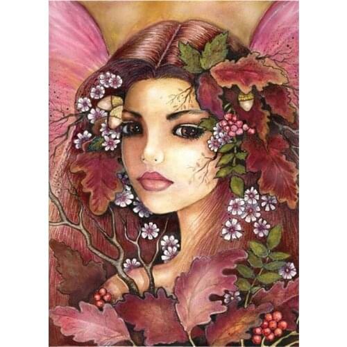 Elf girl,Rubik 3D Full Diamond painting Round 5D Square Diamond Embroidery Sale rhinestones pictures Home decoration butterfly