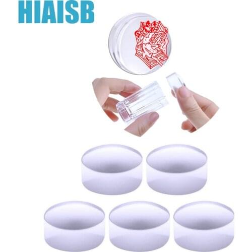 5PCS 2.8cm Clear Jelly Silicone Nail Stamper Head Accessories For Manicure UV Colors Gel Art Polish Printing Copy Drawing Tool