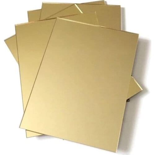 11pcs/lot 400x300x3mm Acrylic Mirrors Gold Home Decor Custom Arbitrary Shape PMMA Pier Glass Plastic Decor And We Can Proofing