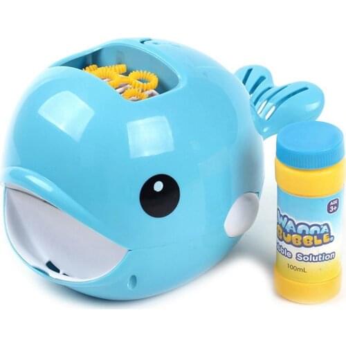 Cartoon Whale Automatic Bubble Machine Blower Maker Outdoor Sports Kids Toy