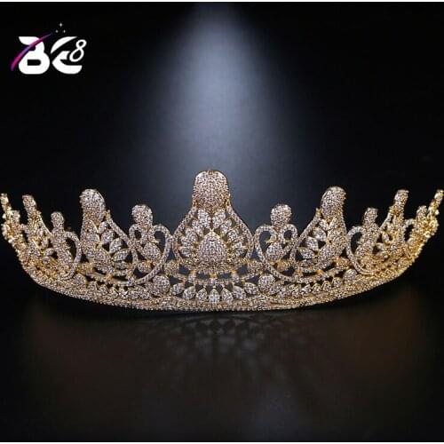 Be 8 Luxury Queen Pageant Prom Rhinestone Tiara Wedding Bridal Crystal Crowns Headband Wedding Hair Accessories H073