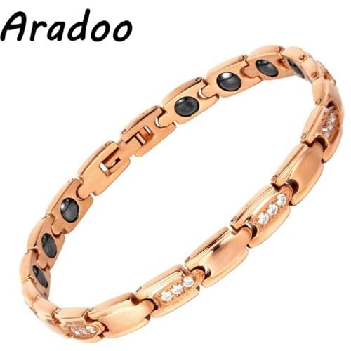ARADOO Magnetic Health Energy Anti-Radiation Strengthen Immunity Maintains Slimness Improves Skin Quality Bracelet