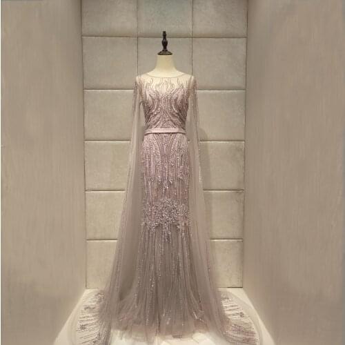 Characteristic Feather evening dresses 2019new vestido de noiva abendkleider robe de soiree long dress