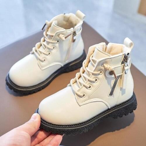 HUANG-TAI-ZI Leather Boots For Girls