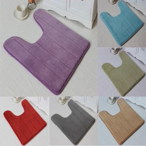 Household Slow Rebound U-Shaped Water Absorbing Mats Bathroom Toilet Mats Kitchen Mats Toilet Floor Mats