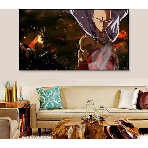 Colorful Japan Anime One Punch Man Artwork Original Design Anime Wall Art Print,50 x 70 cm,No Frame