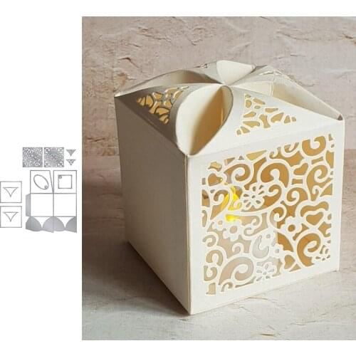 Square Petal Box Metal Cutting Die Stencil For Diy Scrapbooking Paper Cards Crafts Newest Embossing 2019 Dies Cutter Decor
