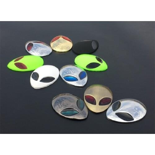 2018 Hot Full Metal 3D Alienware Alien Head Auto Logo Sticker Vinyl Badge Car Decals Graphic High Quality Car Styling