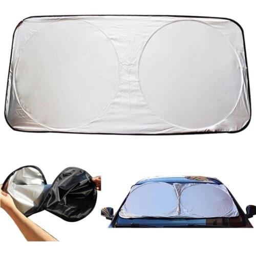 Car Interior Windshield Double Ring Sun Shade Heat Block Anti-UV Cover Protector