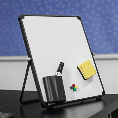 Magnetic Dry Erase White Board Set with Stand Smooth Durable White Board Set for Online Lessons Office