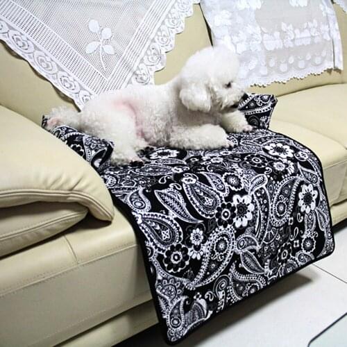 Multifunction Soft Cotton Pet Beds On Your Sofa/Bed/Car/Chair/Floor Dot Cat Seat Cover Platy Mat Blanket Floral Print Washable