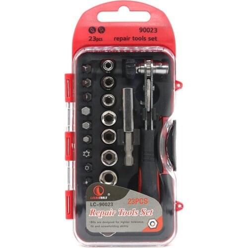 23 piece set ratchet wrench socket screwdriver set multi-function car repair combination tool repair tools set