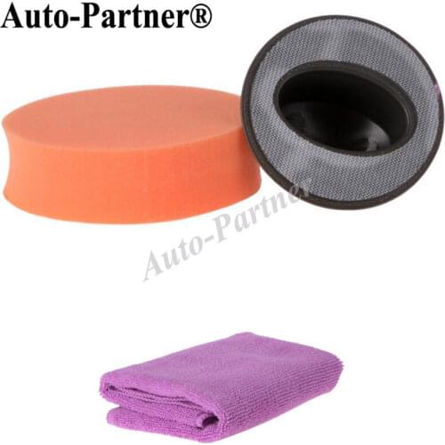 Car Polisher Pad Kit Handle Foam Waxing+Sponge+Towel Gross Polishing Buffer Pad Kit Buffing Pad Sponge