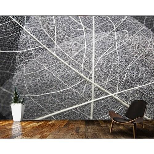 Papel de parede Leaf veins, leaf texture, abstract 3d wallpaper mural,living room tv wall bedroom wall papers home decor