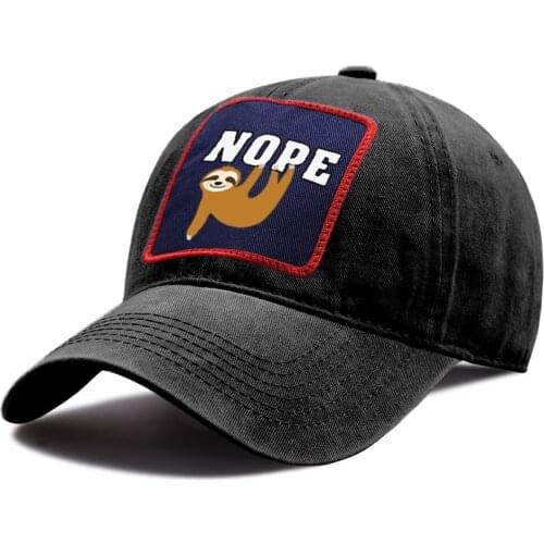 Note Sloth Cartoon Funny Snapback Hat Summer Breathable Hip Hop Baseball Caps Outdoor Unisex Riding Hats Sunscreen Baseball Cap