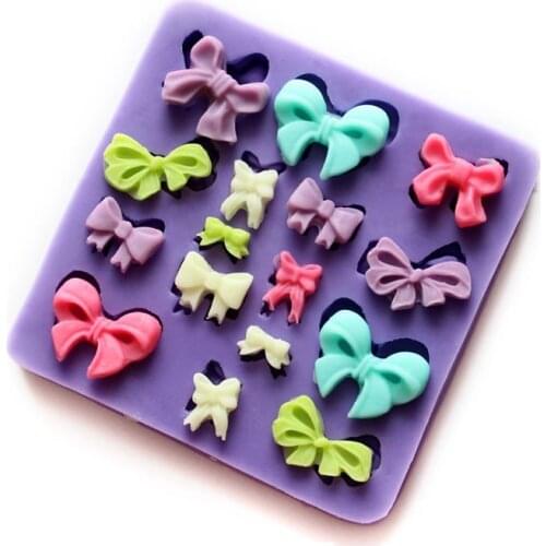 Luyou New Arrival 1 PCS Bow Knot Silicone Cake Mold Chocolate Mold Cake Decorating Fondant Mould Christmas Silicone Mold FM155