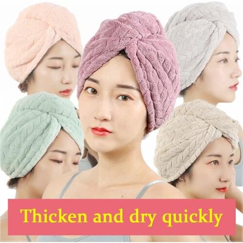 Thicken and strong water absorption hair dryer cap women quick-drying towel wipe cartoon towel rabbit ear shower beach towel