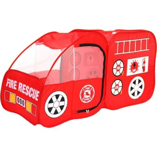 Portable Foldable Pit Indoor Outdoor Simulation Fire Truck Tent Play Tent Toy Garden Game House Gifts Toys For Kids Children