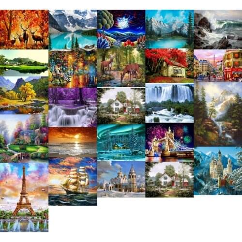 R10134 Landscape Sea Sunset cross stitch kit people 18ct 14ct 11ct count canvas stitches embroidery DIY handmade needlework