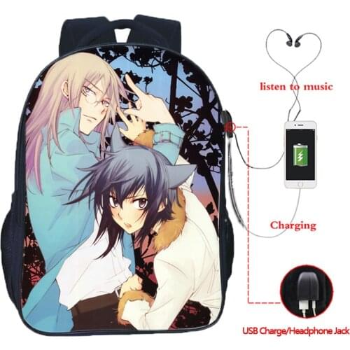 Anime LoveLess USB Charge backpack Students Boys Girls Bags Casual USB Charging Rucksack Teens Daily School Bag