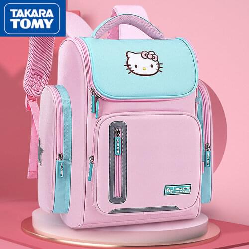 TAKARA TOMY Fashion Cartoon Comfortable Waterproof Wearable Backpack Simple Leisure Large Capacity Childrens School Bag