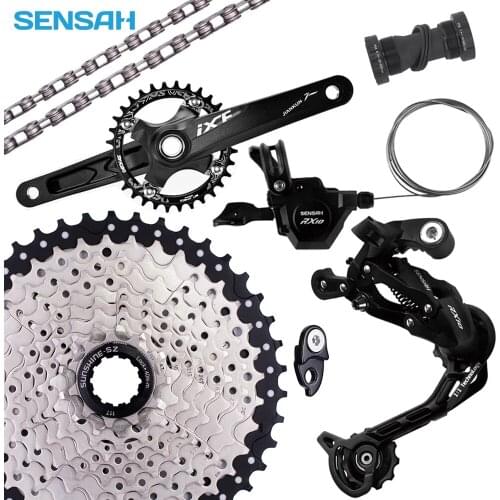 SENSAH MTB Bike RX10 1*10 speed Groupset Shifter Derailleur 10s 36T 40T 42T HG Cassette for k7 10s 10V chain chainring crank set