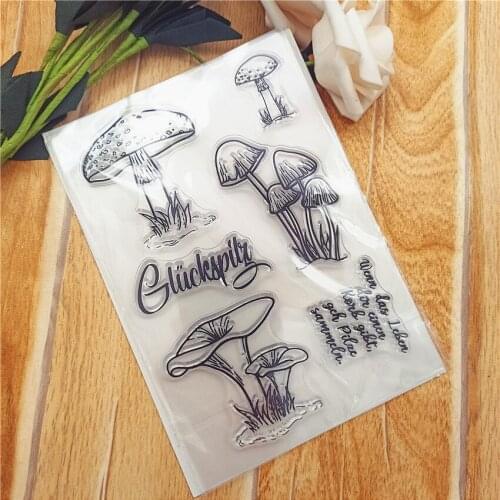 11*16CM Hot selling mushroom transparent seal clear stamp silicone seal roller stamp DIY scrapbook album / card production