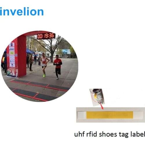 High quality uhf rfid sport timing shoes lace tag / low price long range paper gen2 passive uhf rfid label for marathon racing