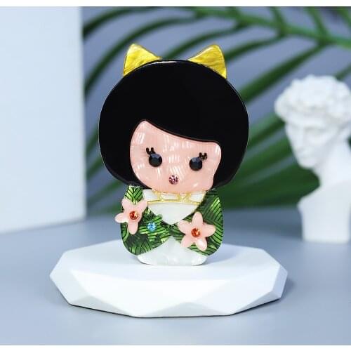Zchenyxi Brooches Girl On Clothes