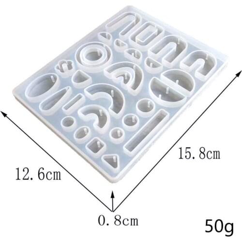 DIY Mirror Earrings Resin Mold Crystal Epoxy Earrings Pendant Silicone Mold Geometry Collection Handmade Mold For Jewelry Making