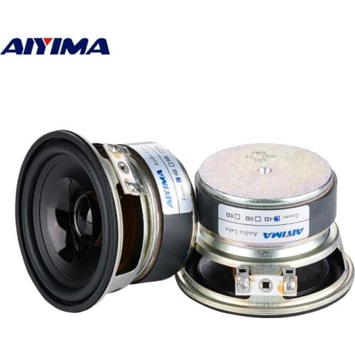 AIYIMA 2Pcs 3 Inch Full Range Sound Speakers 4 Ohm 25W Audio Loudspeaker For Midrange Unit Home Audio DIY