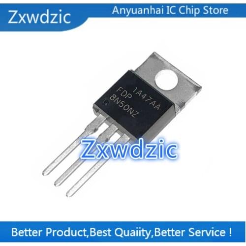 Zxwdzic 10pcs new imported original FDP8N50NZ 8N50NZ TO-220 N channel field effect transistor 500V 8A