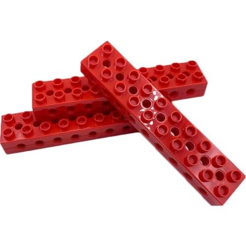 10pcs/lot Kennie Building block Parts big HOLESTONE 2X10,ASS. big HOLE BRICK 2X10 compatible with big BRICK NO.75350