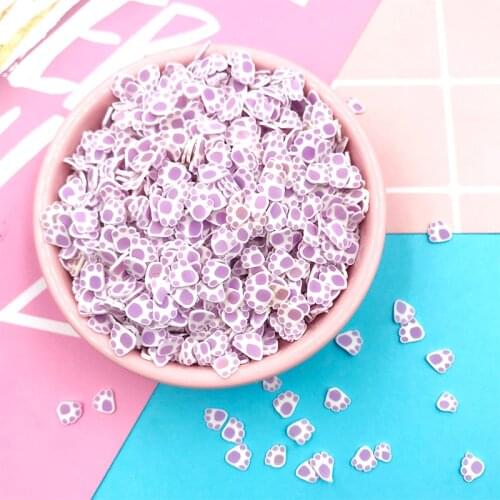 100g Cute Bear CLaw Slices Polymer Clay Sprinkles Filling Accessories DIY Nail Arts Decoration Crafts Making 5mm