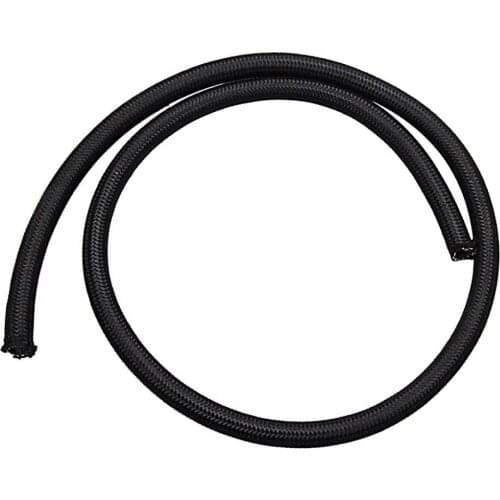 4 AN 4 Universal fuel hose Oil hose Oil pipe fitting hose Kit Stainless Steel Braided hose 1500 PSI (Black)