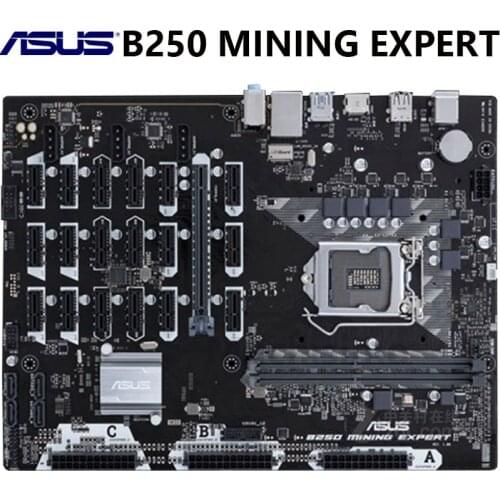 Asus B250 MINING EXPERT 100% Original Motherboard Desktop LGA1151 i7 i5 i3 Intel B250 B250M DDR4 32G PCI-E 3.0 USB3.0 SATA3 Used
