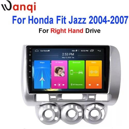 Car Player GPS Radio For HONDA Fit JAZZ 2004 2005 2006 2007 Right Hand Driving Multimedia Stereo Support SWC 9inch Android10