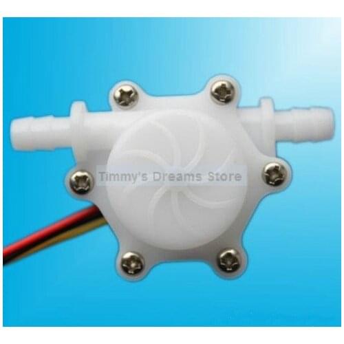 Free Shipping 10PCS/Lot Electrical Flow Sensor 0.3-2.5L/Min Liquid Sensor Valve 6mm Outer Diameter Hose Barb Connection 1PC-HS2P